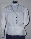 Blouse with inserted lace